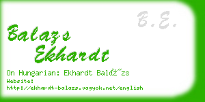 balazs ekhardt business card